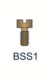 Screw brass slotted 1 series