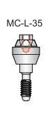 Tri-Nex Compact Conical Abutment 3.5mm x 1mm