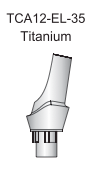 Tri-Nex Titanium Cosmetic Abutment 12deg 3.5mm Engaging